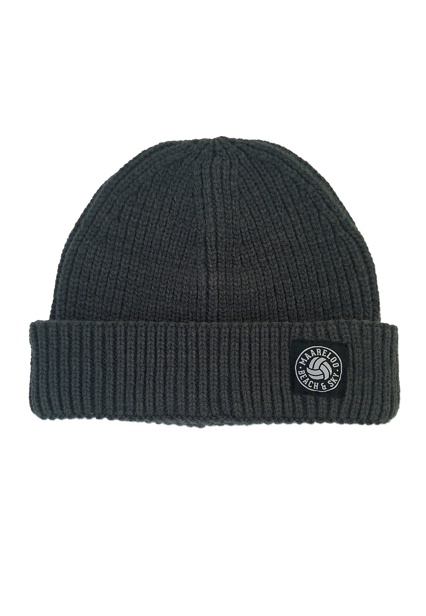 Beachvolleyball Bekleidung Streetwear Mütze Beanie grey Pack shot harbour style fishermen warm beanie short mit Markenlabel