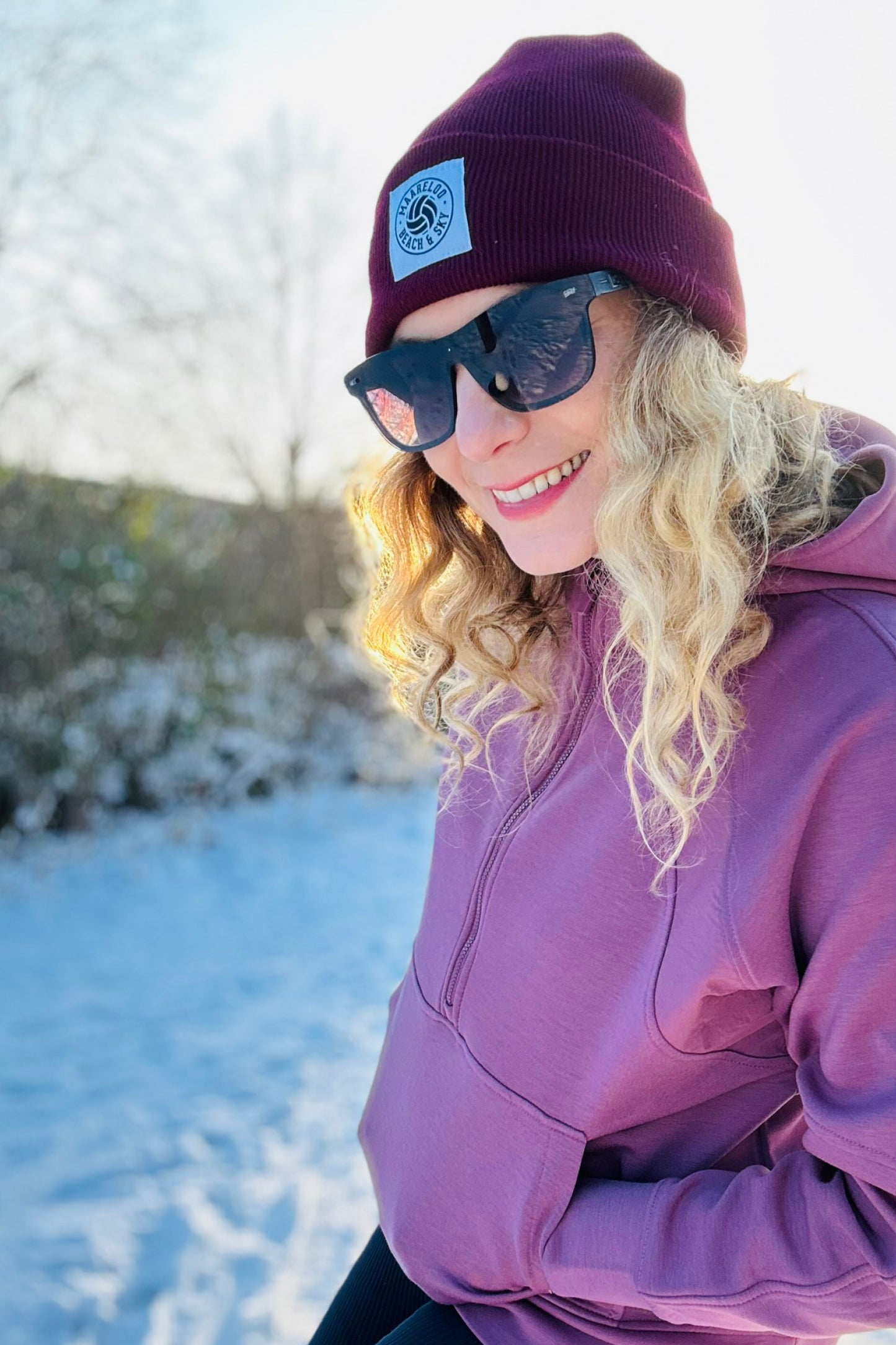 Cosy Beach Beanie – Burgund