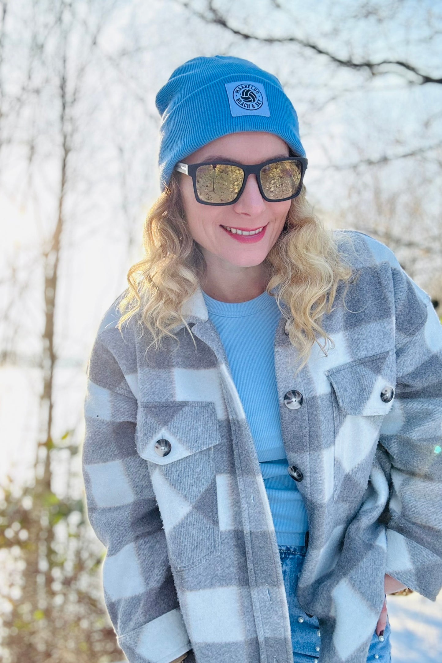 Cosy Beach Beanie – Sky