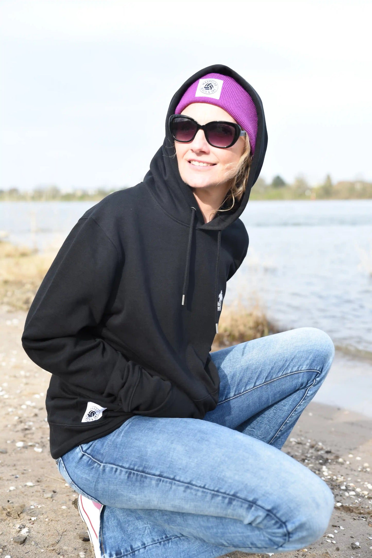 Cosy Beach Beanie – Purple