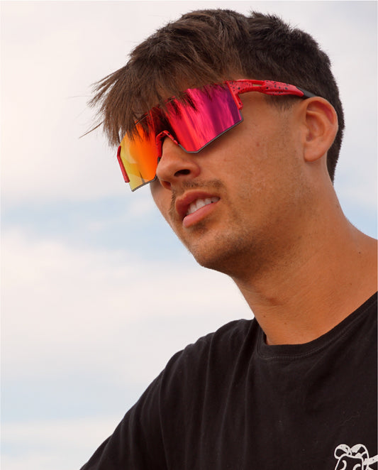 "Frameless" S1 Sportsonnenbrille RED