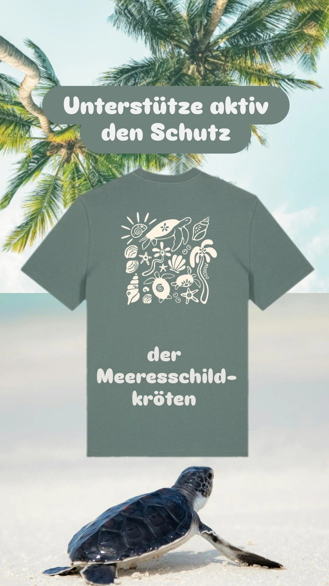 Turtle Love T-Shirt - Deep Green