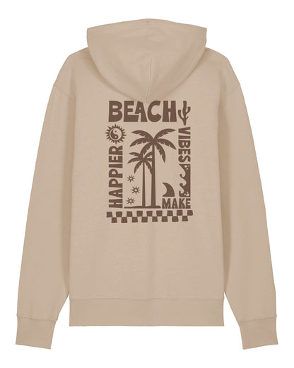 Beachvolleyball Bekleidung Streetwear Sportswear Oberteil Hoodie sand mit Markenlabel
Pack Shot Großer Rückenprint Palme JingJang Sonne Beach Vibes