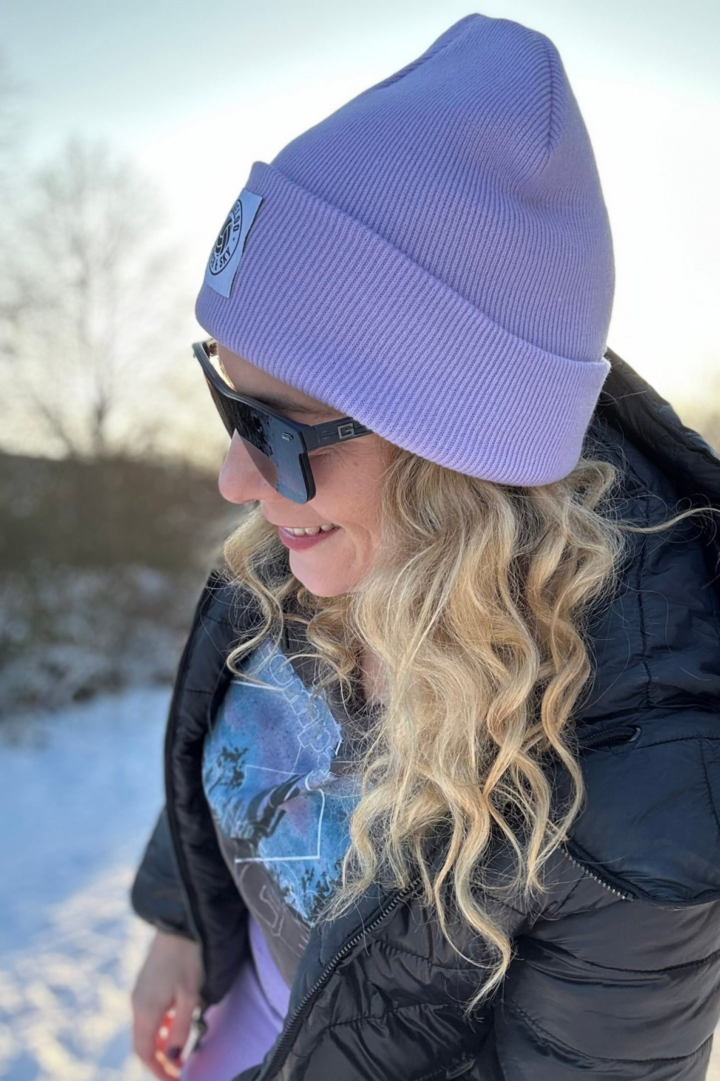 Cosy Beach Beanie – Lavender