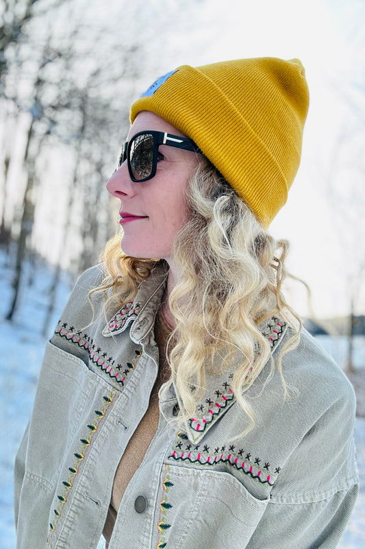 Cosy Beach Beanie – Senf