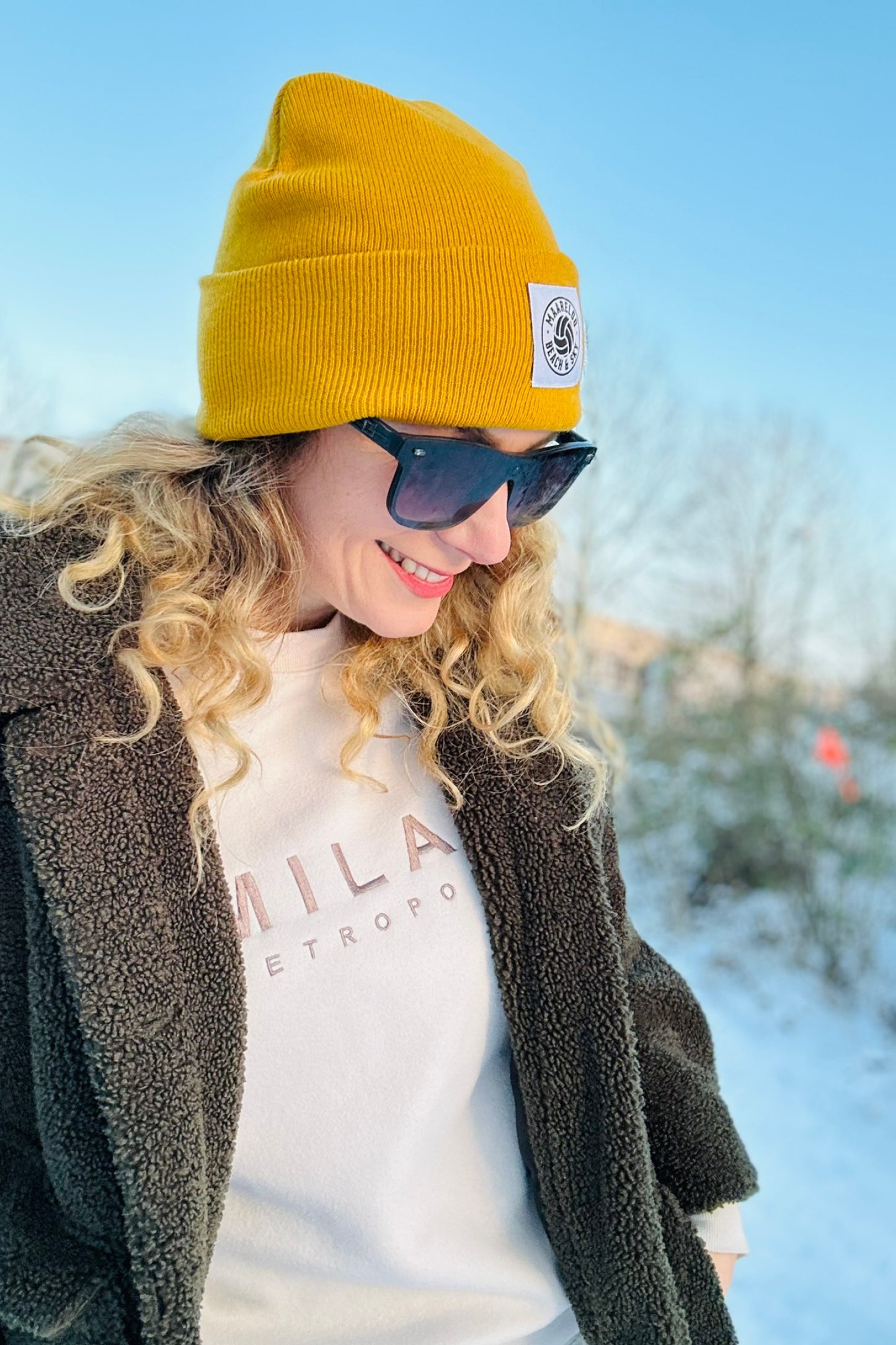 Cosy Beach Beanie – Senf