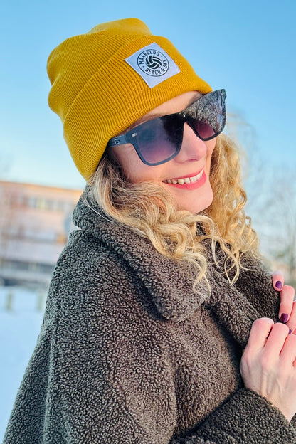 Cosy Beach Beanie – Senf