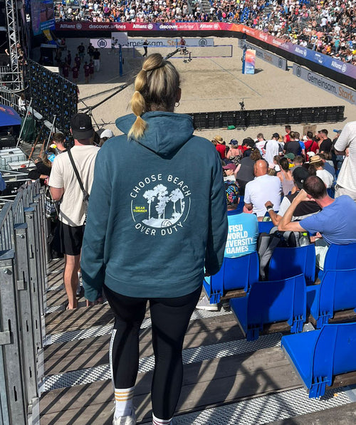 CHOOSE BEACH Hoodie - Petrol