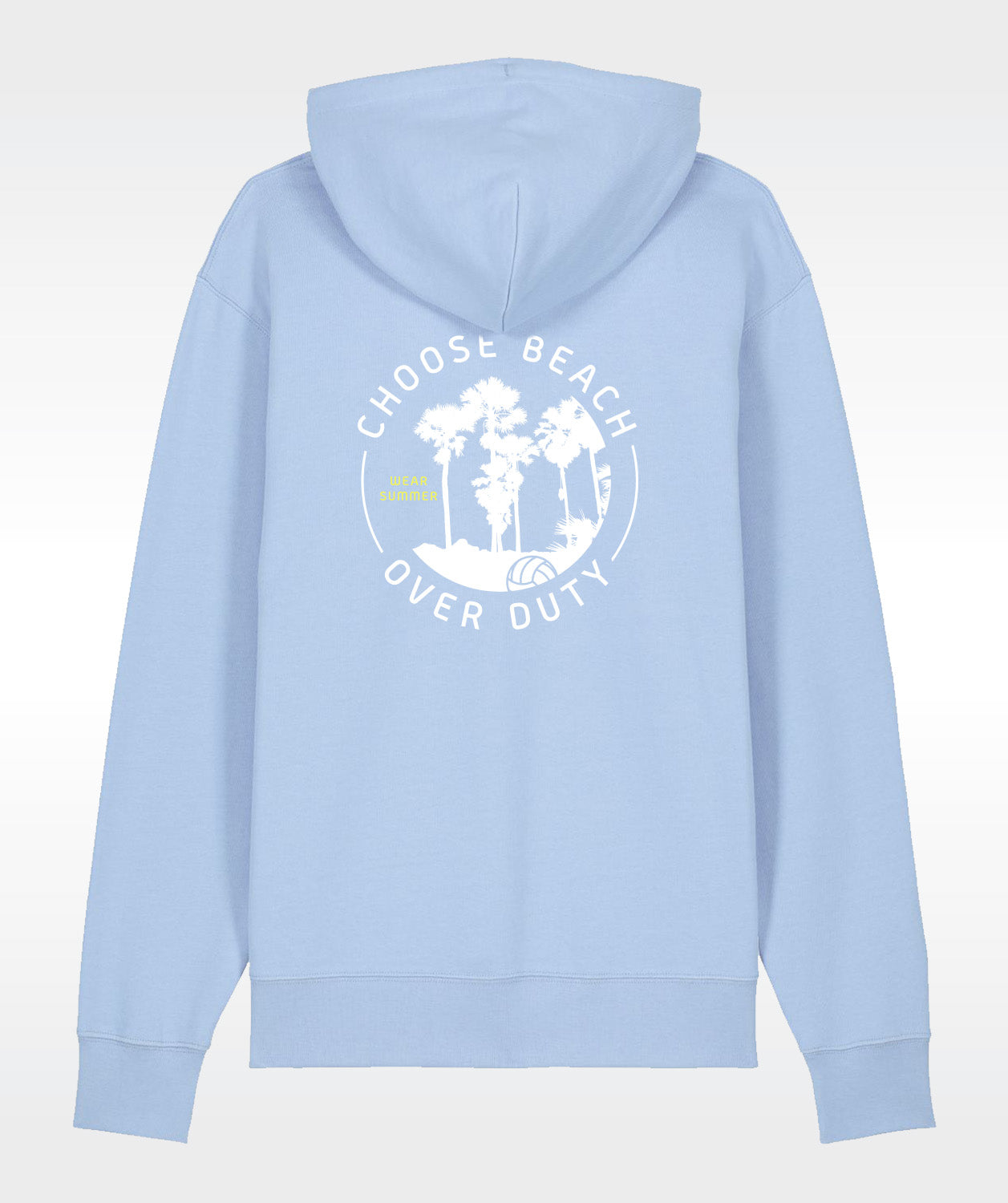 CHOOSE BEACH Hoodie - Sky Blue