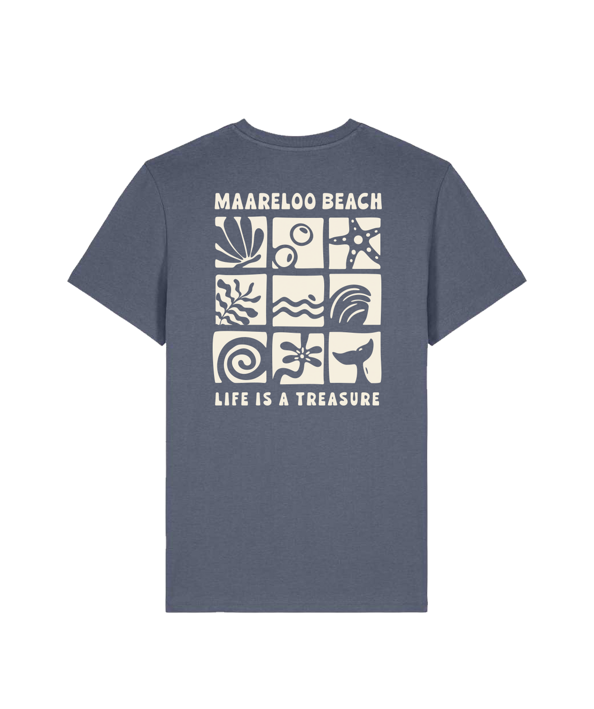 LIFE IS A TREASURE T-Shirt - Blue Grey