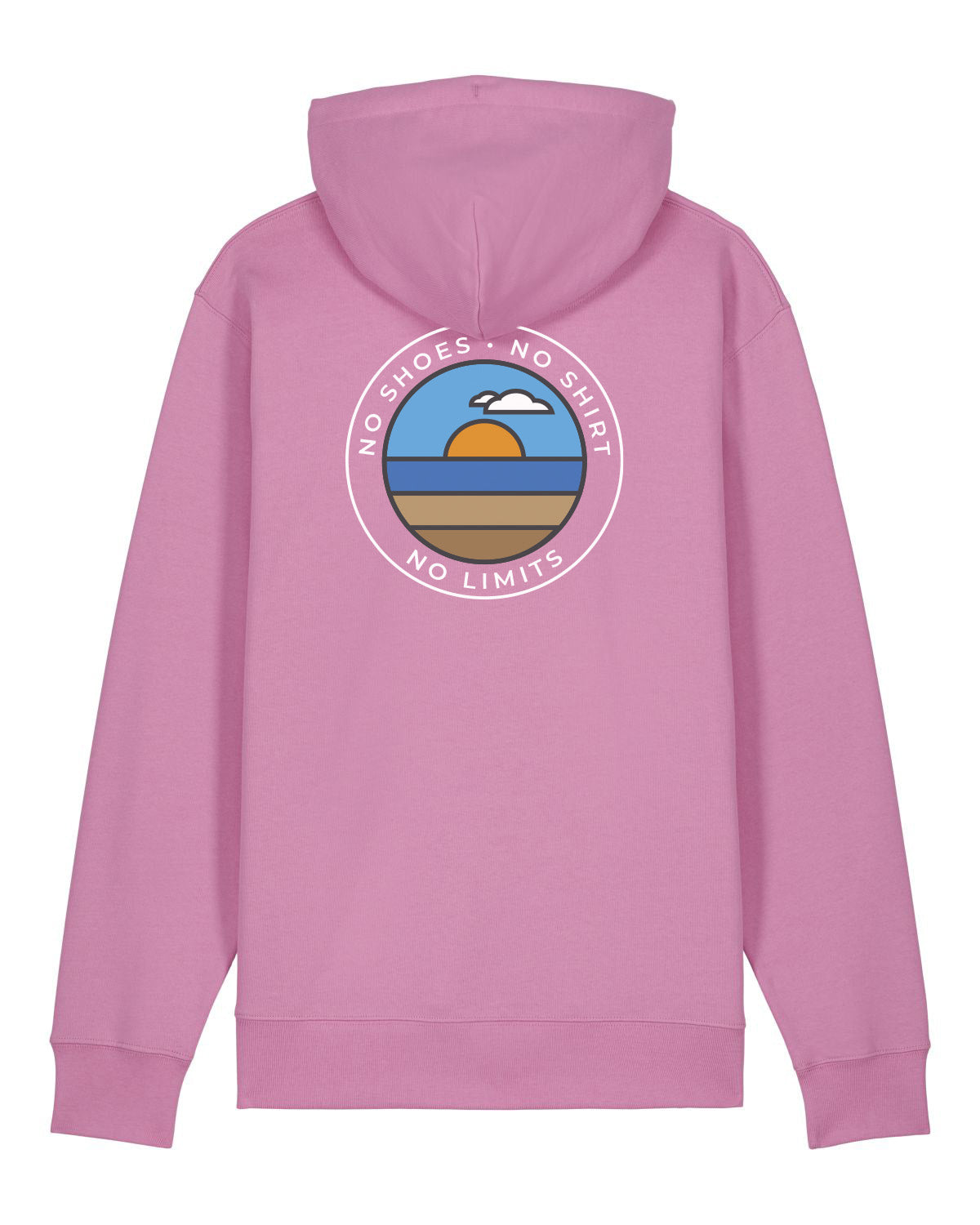 Beachvolleyball Bekleidung Streetwear Oberteil Hoodie pink mit Markenlabel
Pack Shot Großer Rückenprint