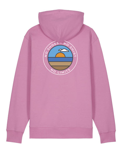 Beachvolleyball Bekleidung Streetwear Oberteil Hoodie pink mit Markenlabel
Pack Shot Großer Rückenprint