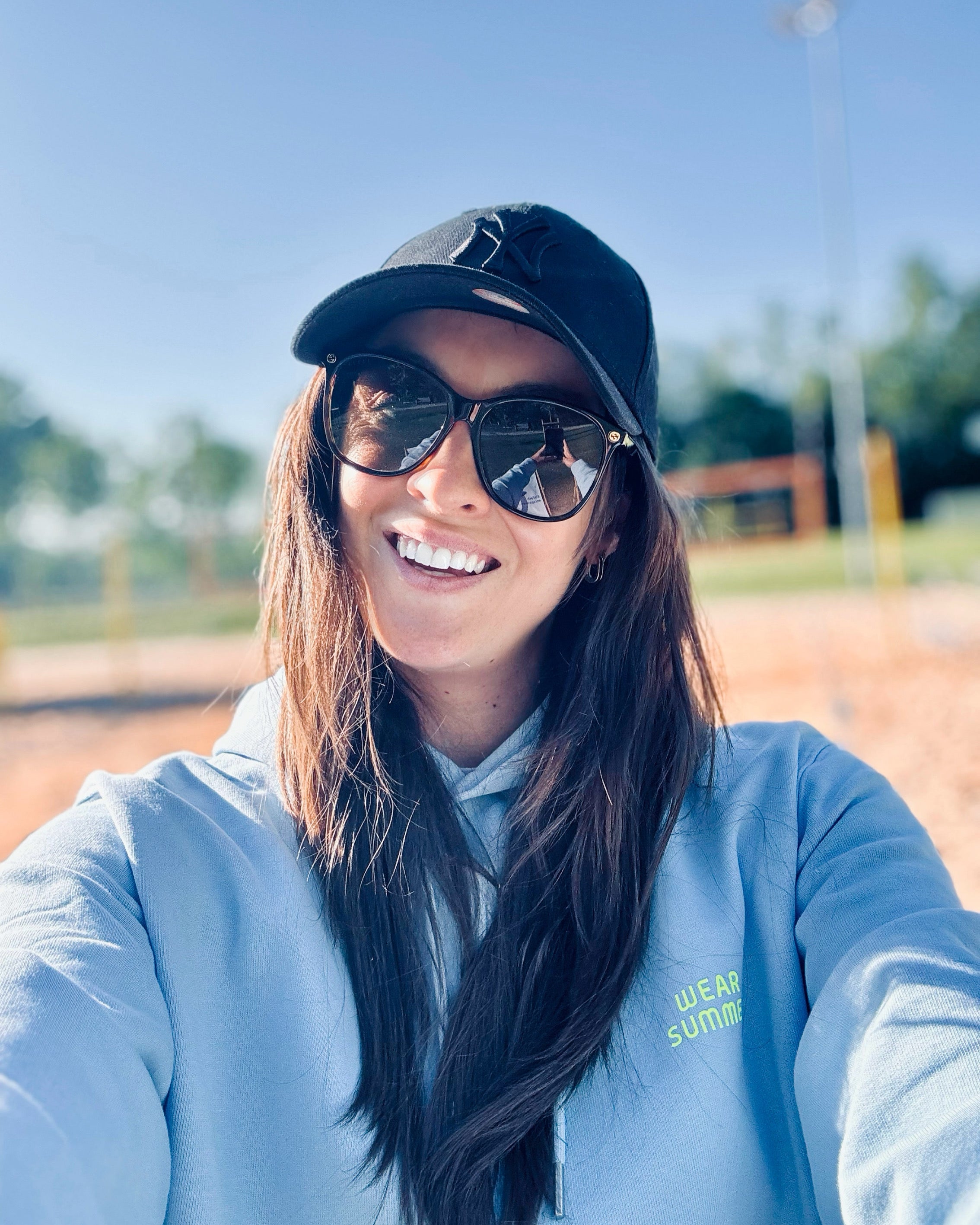 CHOOSE BEACH Hoodie - Sky Blue