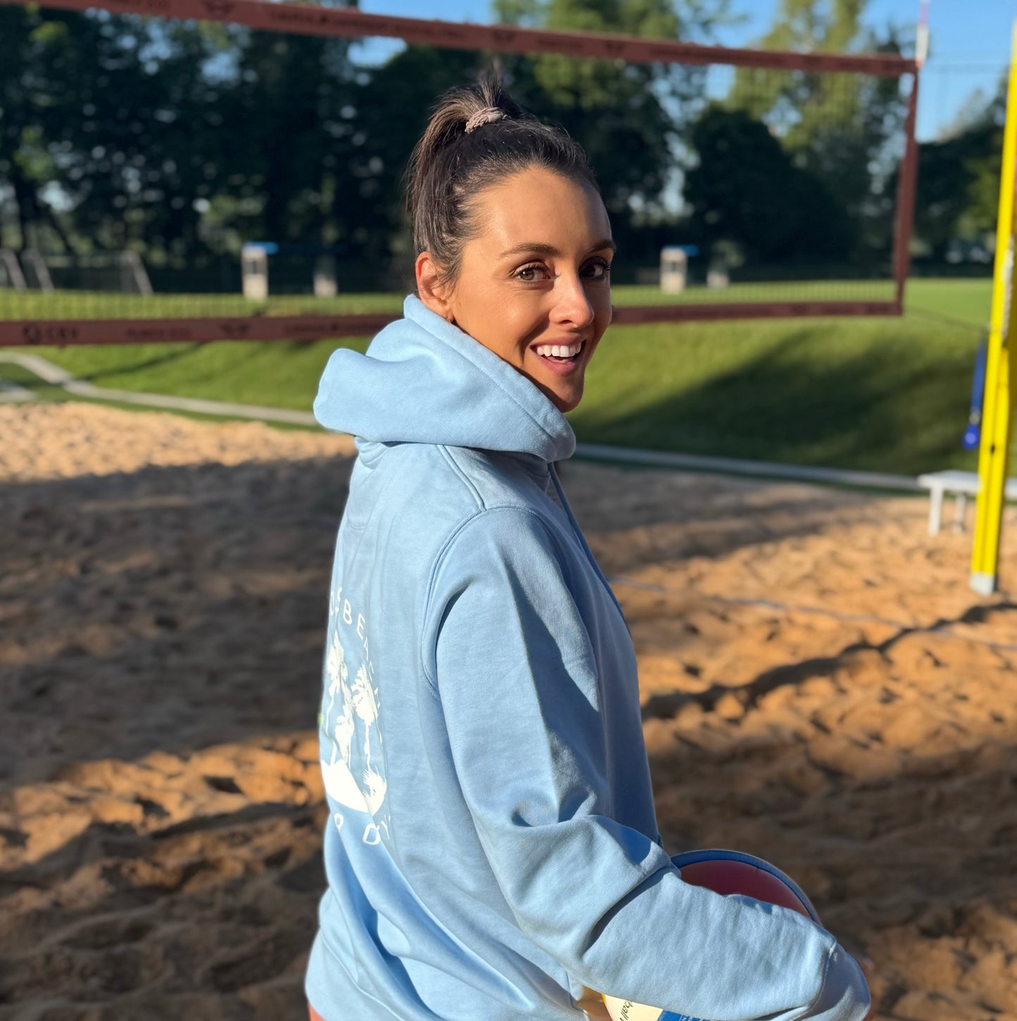 BeachVolley Hoodie 'CHOOSE BEACH' Sky blue
